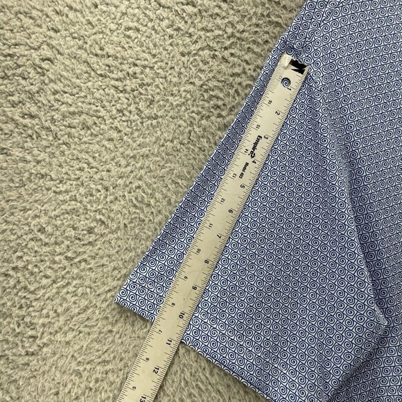 Footjoy FJ Swirl Print Polo Shirt Mens XL Blue Short Sleeve Golf Performance - Picture 11 of 12